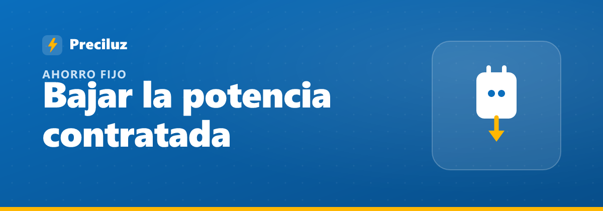 Enchufe con flecha hacia abajo: cómo bajar la potencia contratada