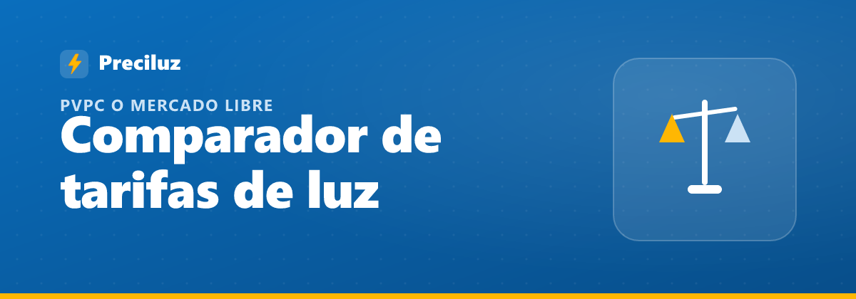 Balanza para comparar tarifas de luz y elegir la más barata