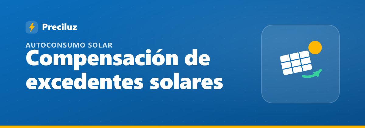 Esquema de placas solares vertiendo excedentes a la red en el autoconsumo