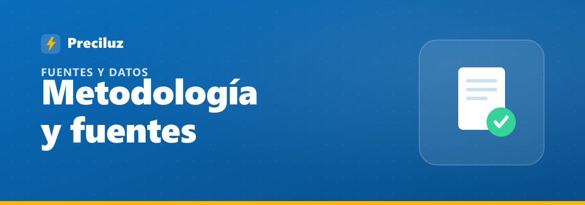 Documento verificado con la metodología y las fuentes del precio de la luz